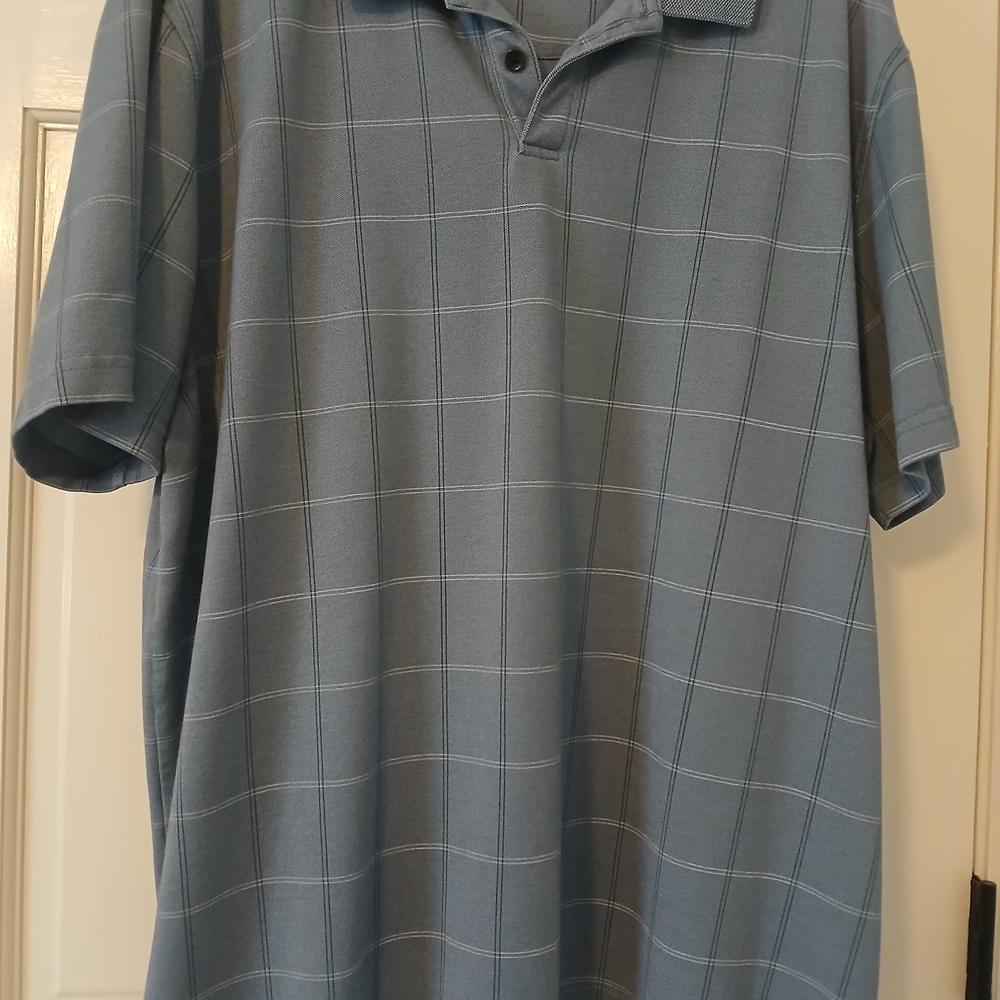 Van Heusen Blue Check Polo Shirt